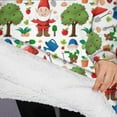 thumbnail image 3 of Oversized Wearable Blanket Hoodie,White Christmas Gnome Pattern Sherpa Blanket Hoodie with Super Pockets,Super Warm Fuzzy Pullover for Women & Men, 3 of 6