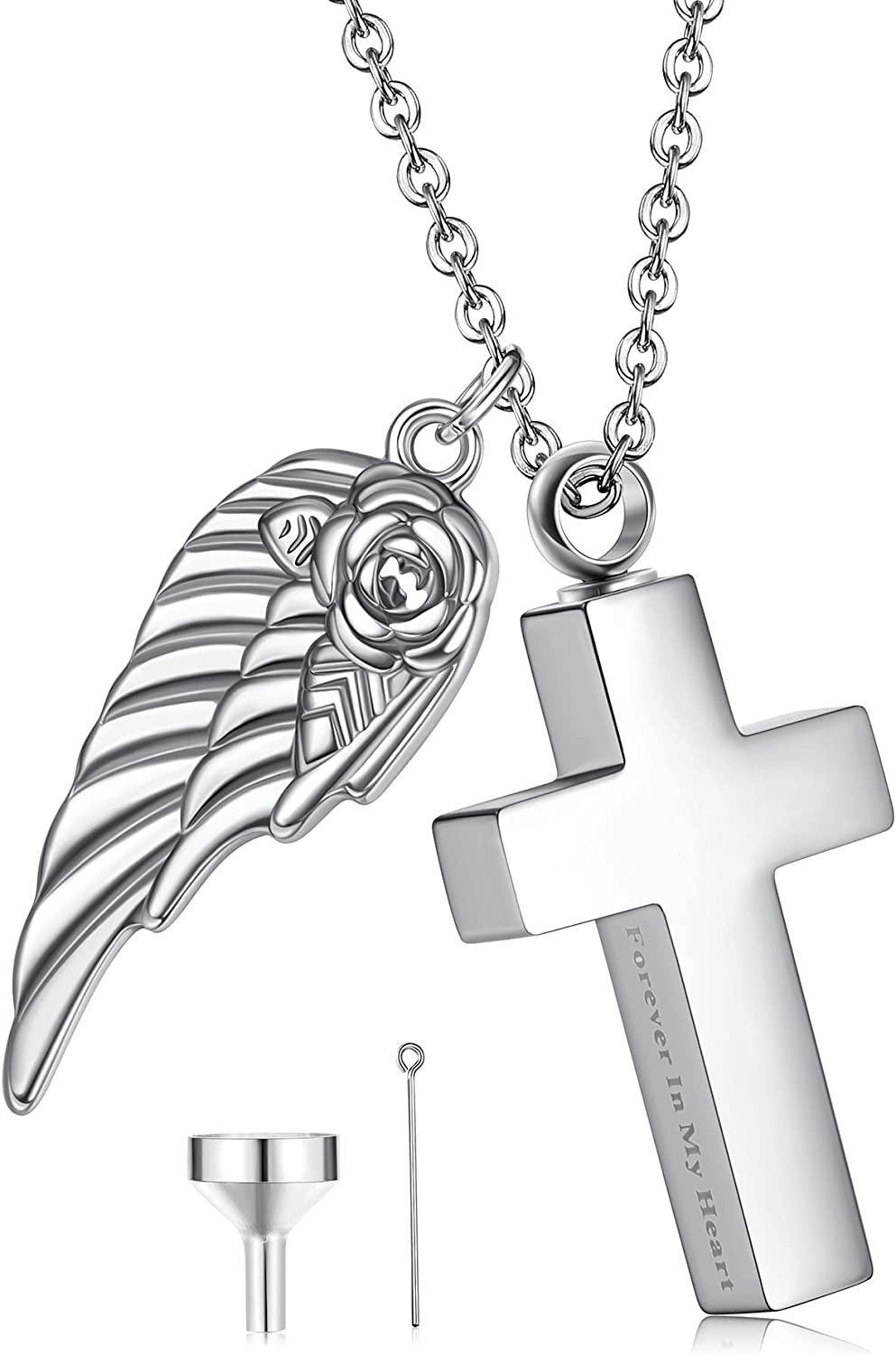 Mens cross urn necklace Clearance