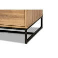 thumbnail image 7 of Baxton Studio Franklin Modern and Contemporary Oak Brown Finished Wood and Black Finished Metal 2-Drawer Coffee Table, 7 of 7