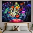 thumbnail image 2 of Astronaut Space Tapestry, Cool Spaceman on Fantasy Universe Planets Galaxy Sky Tapestry for Mens Guys, fantasy jellyfish Tapestry Wall Hanging for Bedroom Cool Room Decor, 60X40IN, 2 of 3