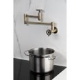 thumbnail image 2 of Kingston Brass KS8103CG Fuller Wall Mount Pot Filler Faucet, Antique Brass, 2 of 7