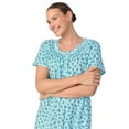 thumbnail image 6 of Aria 100% Cotton Raglan Sleeve Smocked Neck Sleepwear Gown, Sizes XS-5X, 6 of 7