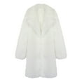 thumbnail image 6 of Women's Mid-Length Double Faced Plush Coat, Longline Fleece Outerwear, Oversized Open Front Jacket, Soft Winter Coat, Cozy Plush Topcoat, Fall and Winter Luxury Style White XXL, 6 of 6