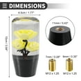 thumbnail image 5 of Unique Bargains Universal Car Gear Shift Knob, Manual Automatic Stick Gear Shifter Knob, Acrylic, 1 Set Yellow 10cm, 5 of 7