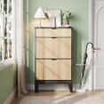 thumbnail image 2 of 1 Mdf+Pb Wave Pattern Two-Door One-Drawer Shoe Cabinet, 2 of 9