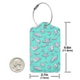 thumbnail image 4 of Disketp 2 Pcs Luggage Tag For Suitcase,Seashell And Starfish Leather Baggage Tag With Stainless Steel Loop Privacy Cover For Women Men Girls, 4 of 5