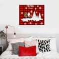 thumbnail image 3 of PRATYUS 20x16in Canvas Wall Art Picture for Living Room Bedroom Christmas Snowflake Red 20x16in, 3 of 3