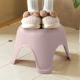 thumbnail image 6 of Plastic Bathroom Stool with Non-Slip Base - 9.45x9.45in Low Step Stool for Toilet/Shower/Living Room, Anti-Tip Stool for Adults (Pink)​, 6 of 6