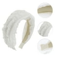 thumbnail image 3 of Unique Bargains 1 Pc Lace Wide Headbands for Women Beige, 3 of 6