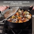 thumbnail image 5 of Sartén antiadherente anodizada dura T-fal Ultimate con tapa de 30 cm, apta para horno y asador (200 °C), apta para tapa (175 °C), para cocina, ollas y sartenes, para el hogar, apta para lavavajillas,, 5 of 5