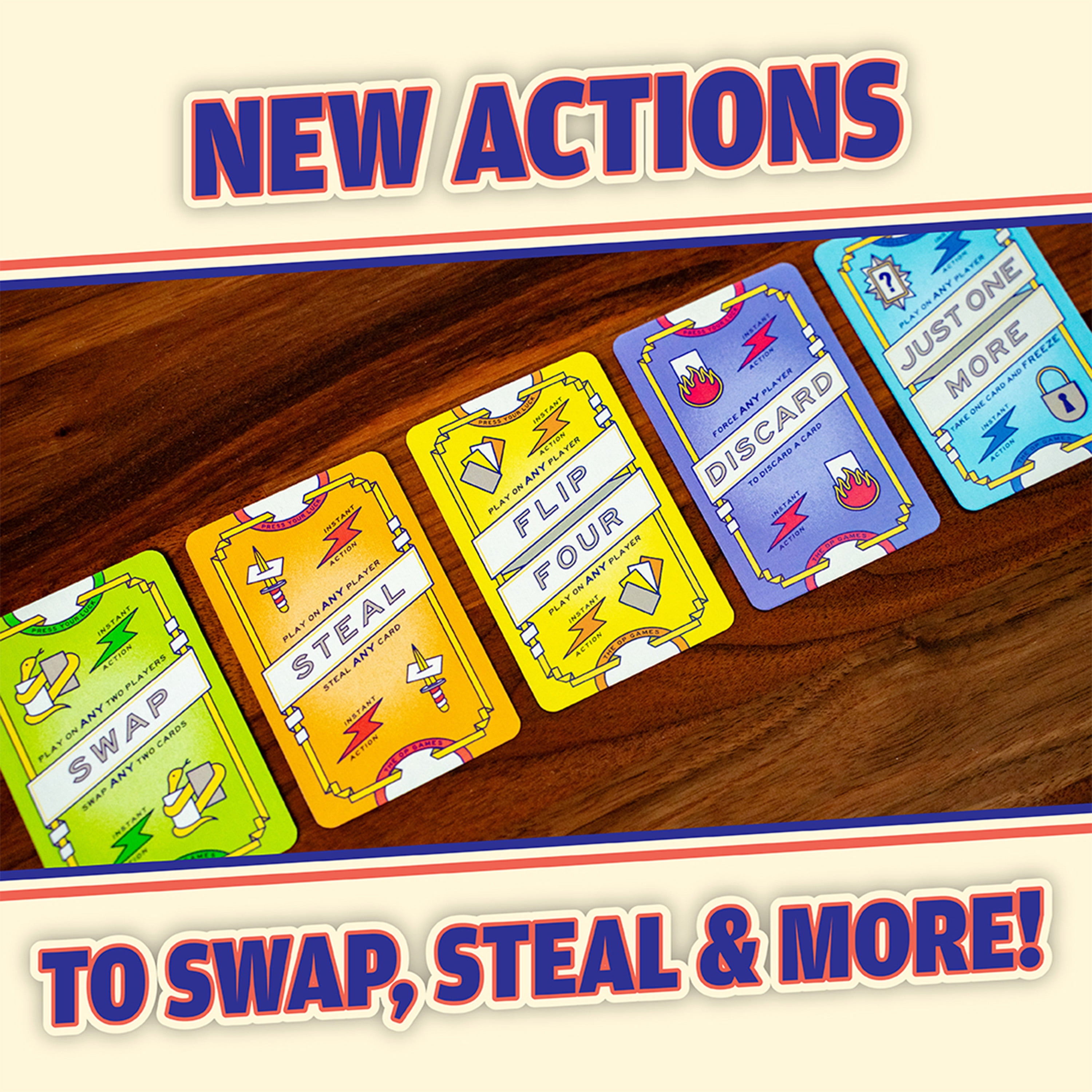 Flip 7: With a Vengeance, Addictive Press Your Luck Game, New Special Action Cards & Negative Modifiers, Fast-Paced, Easy to Teach Party Game from The Op Games (Walmart Exclusive)