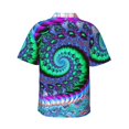thumbnail image 4 of Beautiful Abstract Fractal Men'S 3d Print Casual Button Down Shirts, Novelty Hawaiian Short Sleeves S, 4 of 8