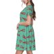 thumbnail image 2 of Easygdp Cartoon Lobsters 4 para Vestido Transpirable de Mujer, Vestido Suelto de Manga Corta con Pliegues y Bolsillos para el Verano, 2 of 6