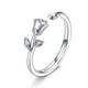 thumbnail image 5 of Anillo de herida de rosa abierto Wmkox8yii de plata esterlina ajustable para niñas, 5 of 8