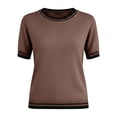 thumbnail image 5 of jiaxiM Short Sleeve Sweater for Women Light-Weight Crew Neck Summer Tops Dressy Casual Women's Clothes 2026, S-XXL, 5 of 5