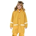 thumbnail image 2 of LOCHEX Girls Rain Jacket Lightweight Waterproof Hooded Solid Color with Pocket Cotton Lined Raincoat Windbreaker for Kids,Yellow,5T, 2 of 7