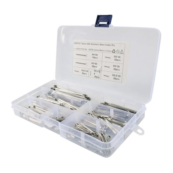 150 Pieces Cotter Pin Assortment for Small Engine Repair