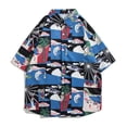 thumbnail image 2 of DDAPJ pyju Mens Summer Tropical Shirts Short Sleeve Button Down Aloha Hawaiian Shirts for Beach Vacation Lightning Sales Today Multicolor XXXL, 2 of 8
