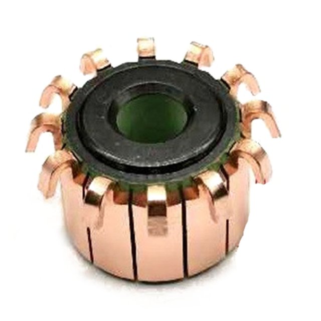 Conmutador de motor eléctrico tipo gancho de cobre de 23 x 8 x 17 (18) mm con dientes 12P