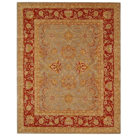 SAFAVIEH Anatolia Dexter Floral Area Rug, Grey/Red, 6' x 9'