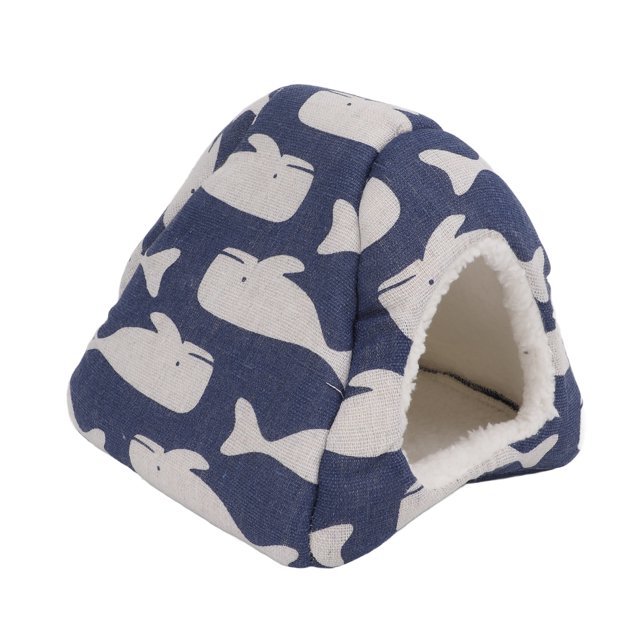 Cama cueva para mascotas pequeña, cama cueva para hámster, cama para casa de ratas a prueba de viento, cama escondite cálida para hámster, rendimiento confiable Jadeshay A