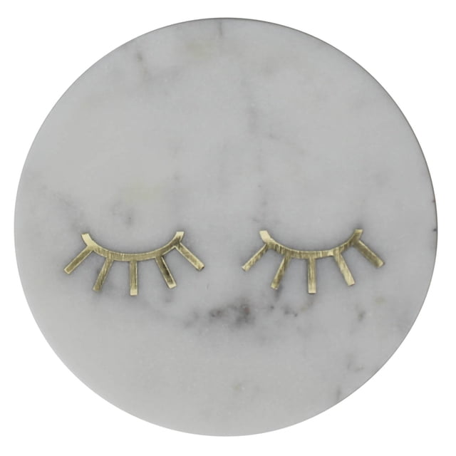 homeroots kitchen & dining 397892 Lashes Inlay Marble Serving Tray