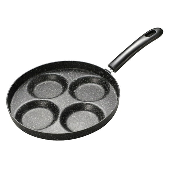 4-Cup Egg Frying Pan Non Stick Egg Cooker Pan 4-Cup Omelette Pan Round Burger Pancake Pan Aluminium Alloy Egg Pan Cookware for Gas