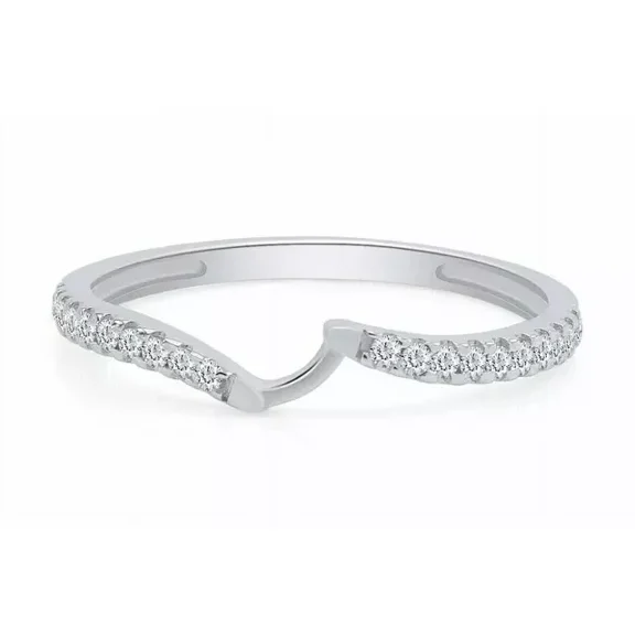 1 Ct Round Cut Lab-Created Diamond Wedding Band 14K White Gold Plated SZ 7