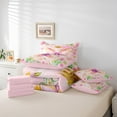 thumbnail image 6 of Castle Fairy Pink Purple Golden Butterfly 7-Piece Bedding Comforter Set for Teens Women Men,Abstract Gradient King Bedding Sets,Floral Rose Ultra Soft Bed Sheets,Breathable Home Decor, 6 of 8