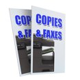 thumbnail image 4 of A-frame Sidewalk Copies & Faxes 24" x 36" Double Sided A-Frame Sidewalk Sign, Includes 2 Plastic Inserts | Foldable Portable White Signicade Sandwich Board Signs, 4 of 5