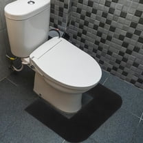 HEANUJJ Toilet Rugs U Shaped Washable Plastic Black 1Pack