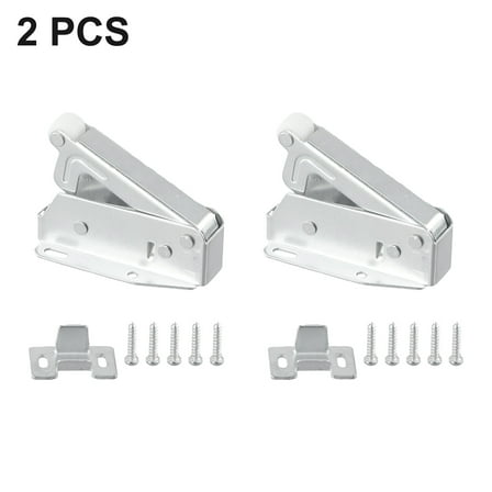2PCS Loft Touch Latch, Auto Push-to-Open Cupboard & Attic Door Catch