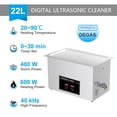 thumbnail image 3 of Baño ultrasónico digital de 2 l, 3 l, 4 l, 6 l, 10 l, 15 l, 22 l, 30 l, calentador de 600 W, temporizador, cesta de limpieza, limpiador ultrasónico, herramienta de limpieza, 3 of 5