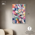 thumbnail image 6 of Some Rainbow Petals Retro Modern Abstract Canvas Wall Art by Art Remedy, White Floater Frame, 30"x45", 6 of 8