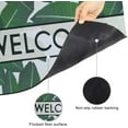thumbnail image 4 of Door Mat, Welcome Mat 18x 30 Inch Front Door Mat Outdoors for Home Entrance Outdoors Mat for Outside Entry Way Doormat Entry Rugs, Heavy Duty Non Slip Rubber Back Low Profile, Green Leaves, 4 of 6
