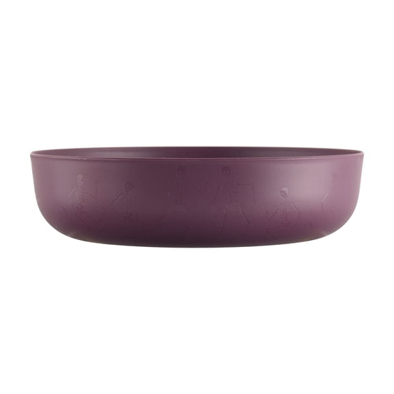 Mainstays 42 Ounce Round Plastic Etched Skeleton Dinner Bowl, Purple