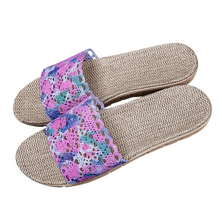 

Aayomet Womens Slippers Women s Ingrid Ankle Strap Low Wedge Sandal Pink 10