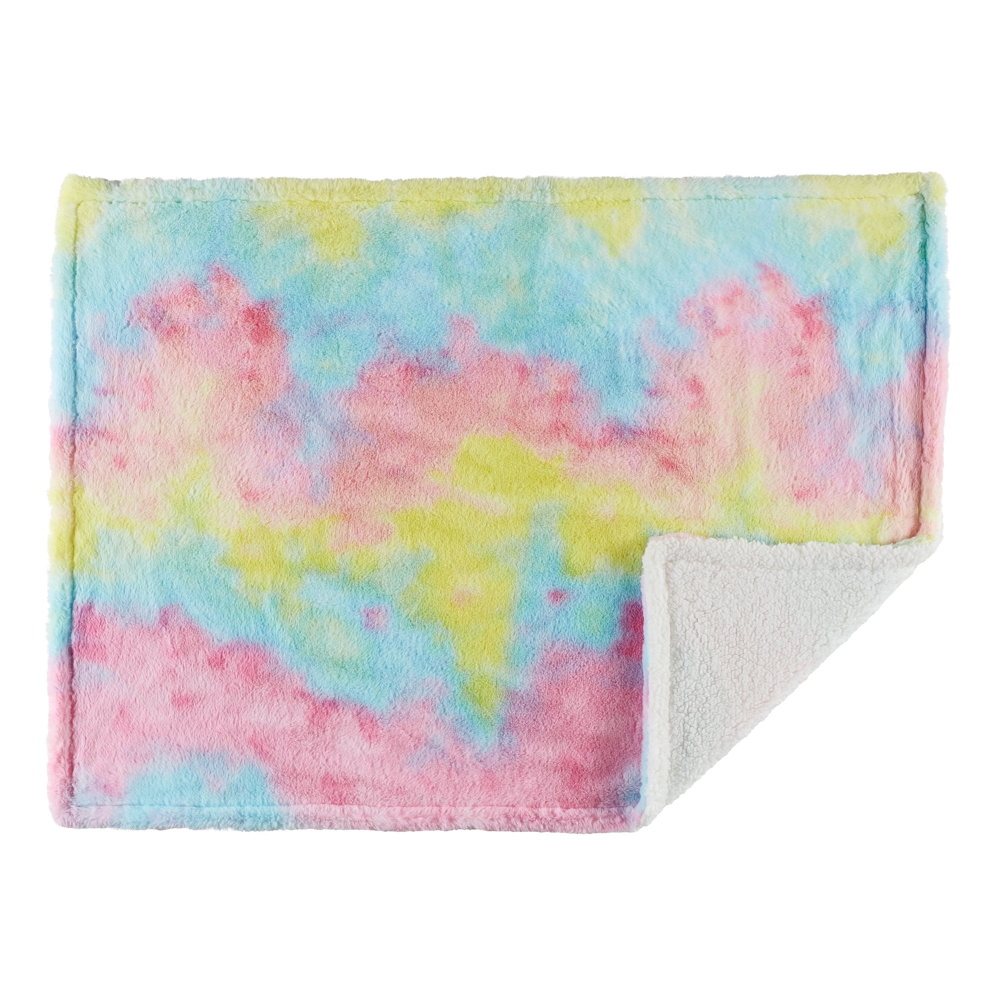 Parent's Choice Plush Tie-Dye Blanket with Faux Sherpa Lining, for Baby ...