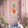 thumbnail image 5 of Easter Carrot Wreath Cloth Door Hanger for Front Door Wall Spring Holiday Decorations Festive Scene Arrangement Prop Home Decor(B), 5 of 7
