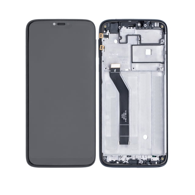 Replacement LCD Assembly With Frame Compatible For Motorola Moto G7 Power (XT1955-1/2/4/7 / 2019) (International Version) (154MM) (Refurbished) (Ceramic Black)