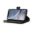 thumbnail image 6 of Wallet Case for iPhone X/XS Flip Case, Vintage PU Leather Zipper Pocket Kickstand Protective Shoulder Strap Lanyard Rugged Phone Cover with Card Holder for iPhone X/XS, Black, 6 of 6