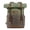 Light Green, variant on Waxed Canvas Backpack, Roll-Top Rucksack with Genuine Leather Trim, Water-Resistant Travel Backpack for Hiking, Camping, School, Fits 15.6 inch Laptop
