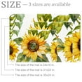 thumbnail image 2 of Small Washable Kitchen Rug, Watercolor Sunflowers Seamless Indoor Door Mats for Entryway, Non Slip Area Rug Floor Carpet for Entrance Bathroom Bedroom, 2 of 7