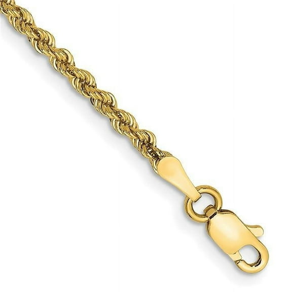 Primal Gold 14 Karat Yellow Gold 2.25mm Regular Rope Chain Bracelet
