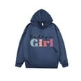 thumbnail image 2 of GaThRRgYP Going Out Tops for Women,Women's Short Sleeve Summer Tops,Girls' Long Sleeved Hooded Top Medium and Large Children's and Comfortable Hoodie Navy 7 Years, 2 of 3
