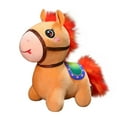 thumbnail image 2 of KOYPTL Chinese Stuffed Horse,Festive Holiday Decorations for Home Office Store Restaurant Tabletop,Brown Fire Horse Mascot Zodiac Blessing Souvenir for Car Ornaments Boys girls Adults Hugging Pillow, 2 of 6