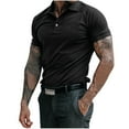 thumbnail image 1 of Catégorie de Produit Chemises pour Hommes / Titre du Produit Homme Été Uni Imprimé Col Rabattu Manches Raglan Hauts Style Chemise à Manches Courtes pour Confort Décontracté, 1 of 5