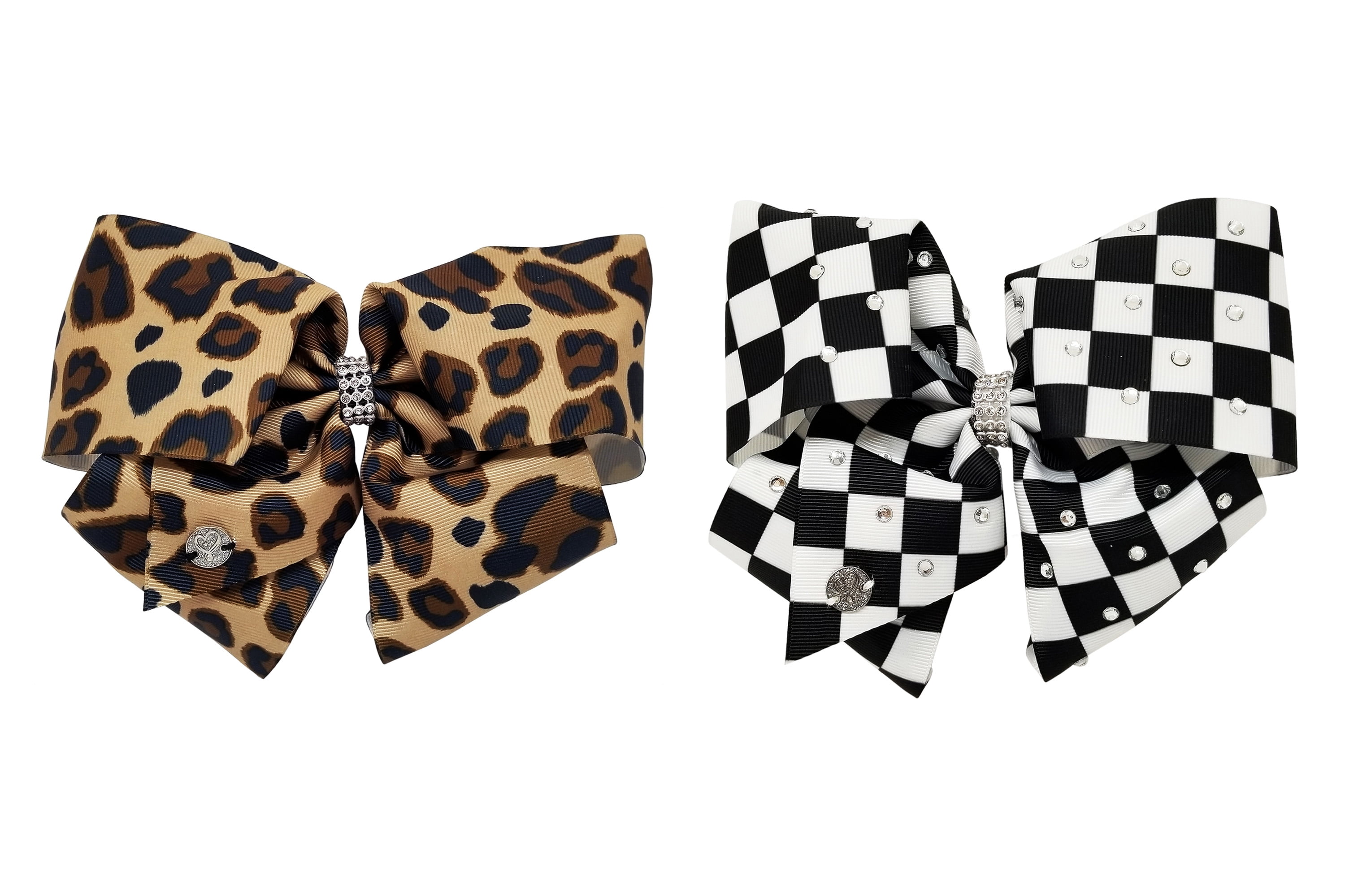 License Jojo Siwa Hair Bow Set, Leopard and Black and White Checker