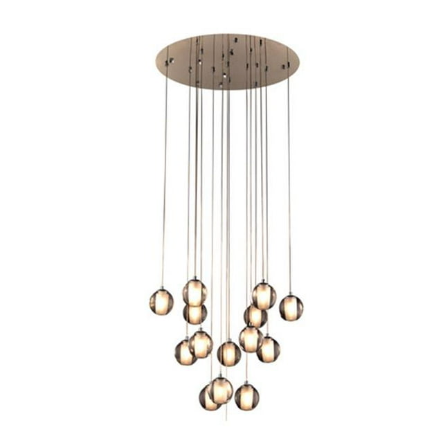 PLC 92935PC Nuetron Poli Chrome Multi pendant 15 Plafonnier