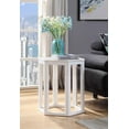 thumbnail image 3 of 16" X 18" X 20" White Marble Wood 2Pc Pk End Table, 3 of 6